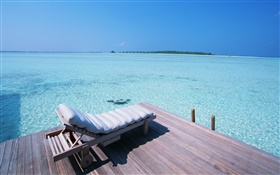몰디브, 독, 의자, 바다