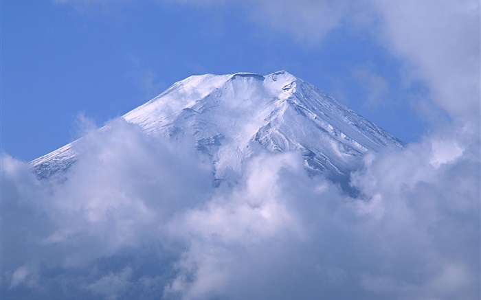구름 후지산, 일본 배경 화면 그림