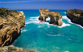 바다, 해안, 바위, 호주 HD 배경 화면