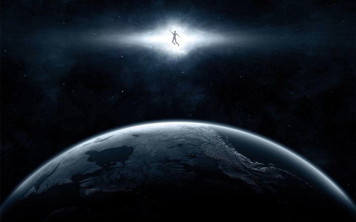 공간, 행성, 빛, 슈퍼맨 배경 화면 그림