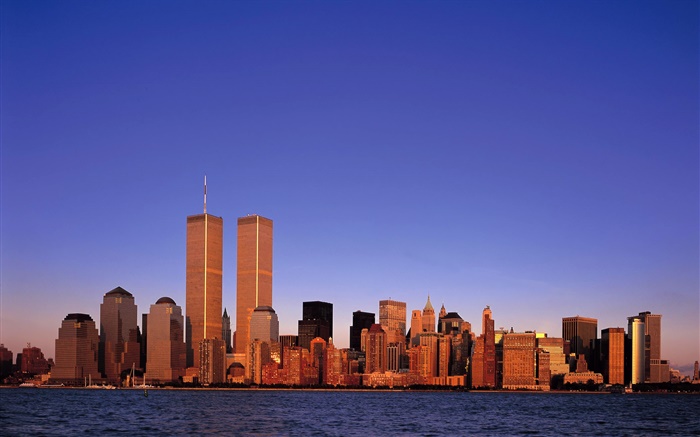911 전에 트윈 타워, 미국, 배경 화면 그림