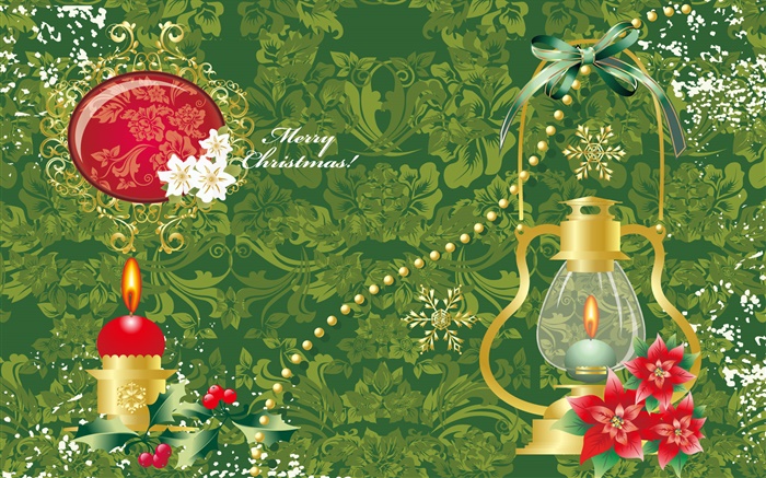 벡터 디자인, 메리 크리스마스, 빛, 촛불, 잎 배경 화면 그림