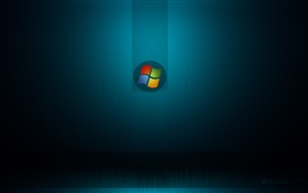 윈도우 7 시스템, 어두운 파란색 배경 HD 배경 화면