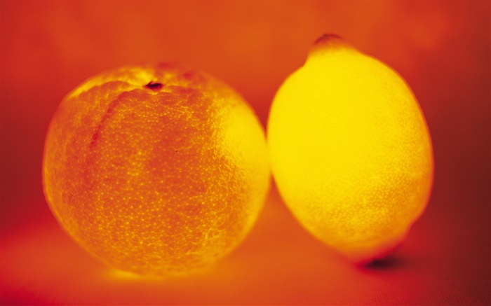 라이트 과일, 오렌지와 망고 배경 화면 그림