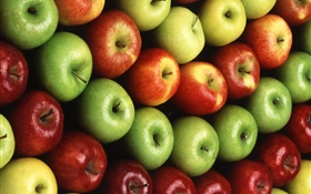 많은 사과, 레드, 오렌지, 녹색 HD 배경 화면