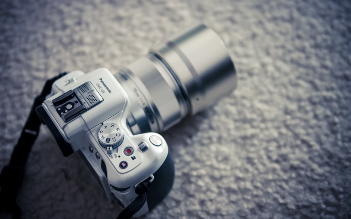 파나소닉 흰색 디지털 카메라 배경 화면 그림