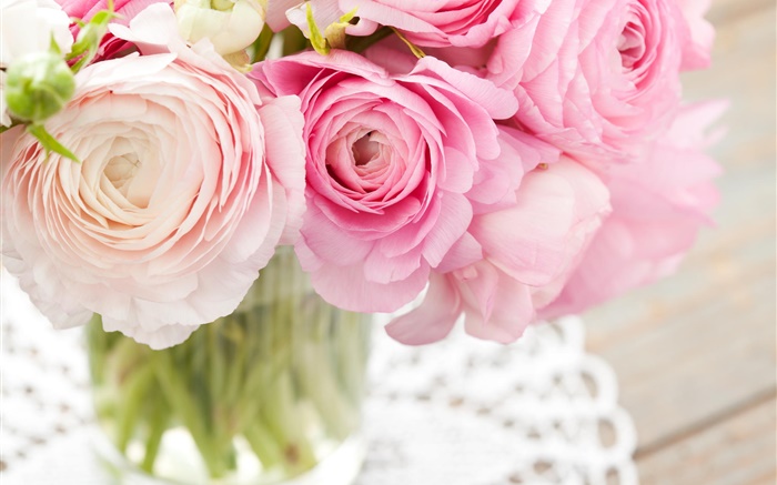 핑크 라 난큐 라스, 꽃다발, 꽃 배경 화면 그림