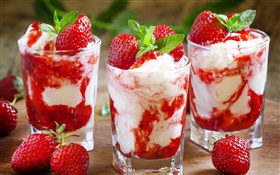 딸기 아이스크림, 달콤한 디저트