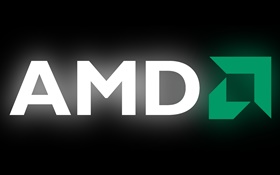 AMD 로고, 검은 배경