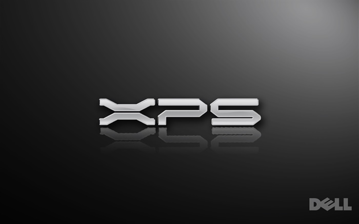 델 XPS 로고, 검은 배경 배경 화면 그림