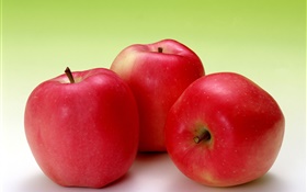 과일 매크로 사진, 빨간 사과 HD 배경 화면
