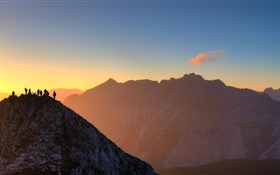 산, 봉우리, 햇빛, 새벽 HD 배경 화면