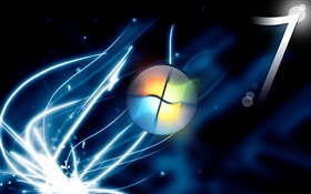 Windows 7 추상 배경, 빛, 공간 HD 배경 화면