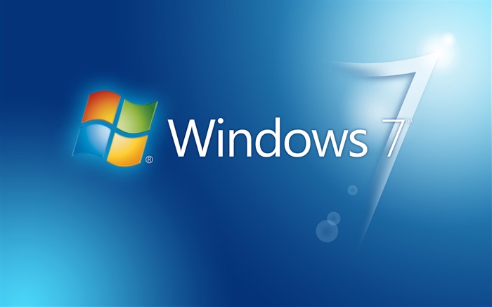 Windows 7 파란색 배경, 눈부심 배경 화면 그림