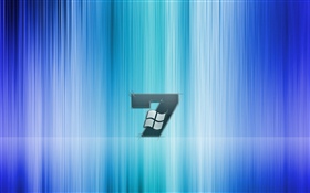 Windows 7, 파란색 줄무늬 배경 HD 배경 화면