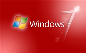 Windows 7 빨간색 추상적 인 배경 HD 배경 화면