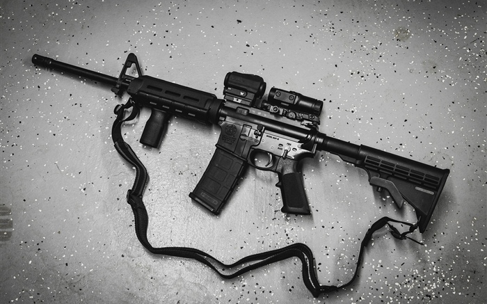AR-15 반자동 소총 배경 화면 그림