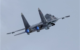 Su-30SM 비행기, 하늘 HD 배경 화면