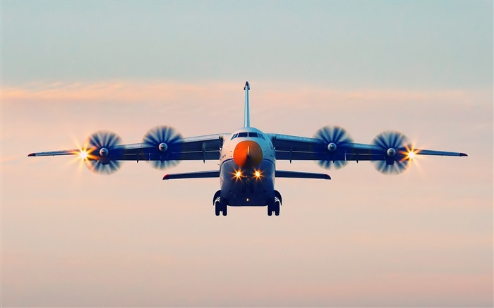 Antonov An-70 비행기 비행 배경 화면 그림