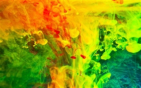 다채로운 페인트, 연기, 추상 그림 HD 배경 화면