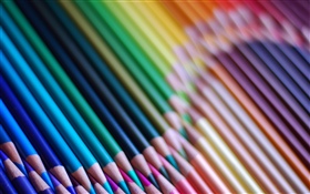 다채로운 연필, 흐릿한 HD 배경 화면