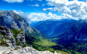 산, 계곡, 아름 다운 자연 경관 HD 배경 화면