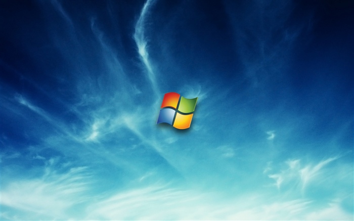 Windows 로고, 푸른 하늘 배경 화면 그림
