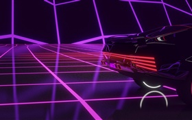 사이버 펑크 2077, 라이트 라인, 자동차 HD 배경 화면